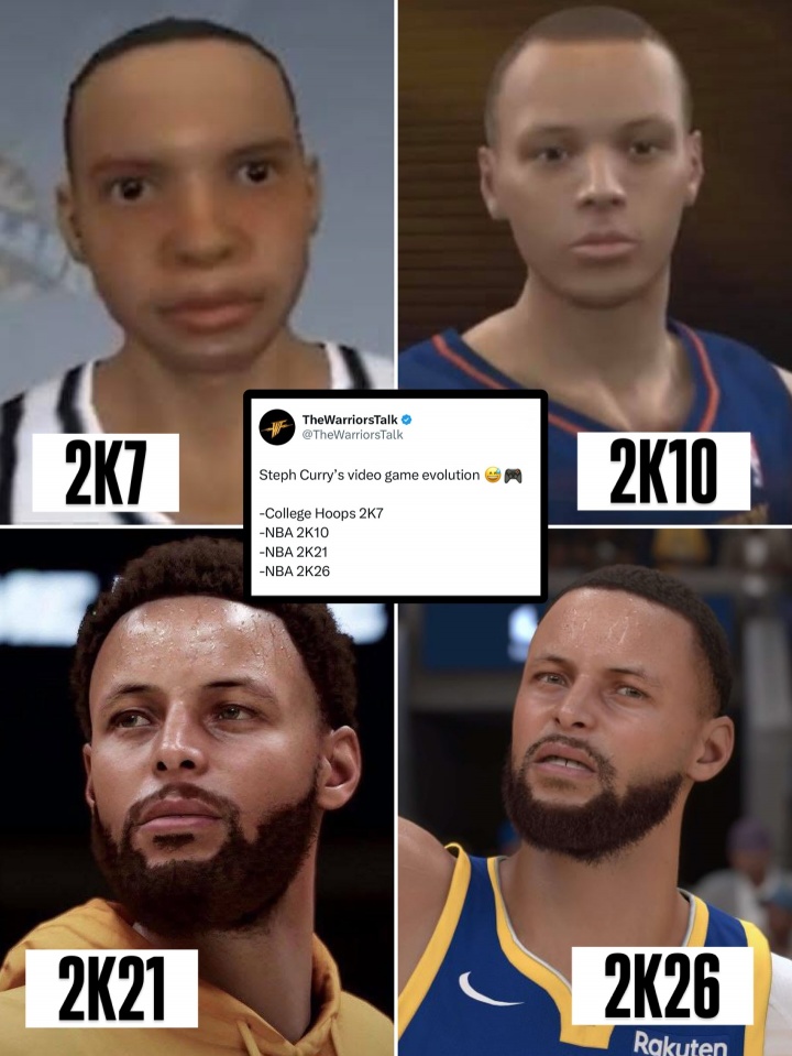 爱游戏官方入口-2K7是什么鬼？勇媒晒库里2K面补历年来变化 越来越拟真